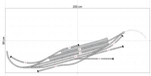 Fleischmann Nebenbahn 200x90 Ebene2 (Bahnhof)